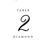 "Why Knot" - Table Numbers in Ebony by Karen Glenn - Detail
