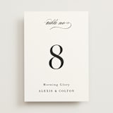 "Charming" - Table Numbers in Pearl by AK Graphics - Front