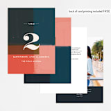 "painted colorblock" - Table Numbers in Poppy by Angela Marzuki - Back of Card Options