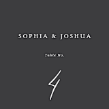 "Crescendo" - Table Numbers in Snow by Griffinbell Paper Co. - Detail