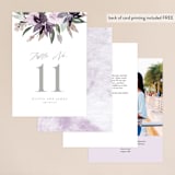 "Garden Stroll" - Table Numbers in Lilac by Creo Study - Back of Card Options