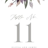 "Garden Stroll" - Table Numbers in Lilac by Creo Study - Detail