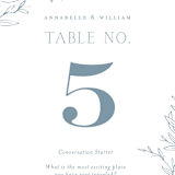 "Love Beyond Measure" - Table Numbers in Mineral by Oscar and Emma - Karly Depew - Detail
