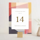 "Edgewater" - Table Numbers in Sunset by Griffinbell Paper Co. - Front