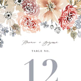 "Wildflower Garden" - Table Numbers in Meadow by Wildfield Paper Co - Detail