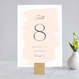 "Lithe" - Table Numbers in Blush by Kristie Kern - Front