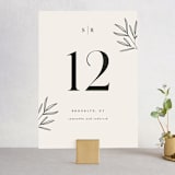 "Italia" - Table Numbers in Taupe by Kelly Schmidt - Front