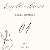 "Elysium" - Table Numbers in Linen by Design Lotus - Detail