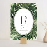 "Fresh Greens" - Table Numbers in Emerald by Susan Moyal - Front