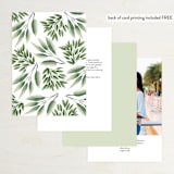 "Fresh Greens" - Table Numbers in Emerald by Susan Moyal - Back of Card Options