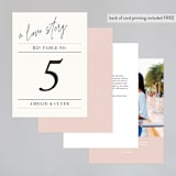 "A Storybook Wedding" - Table Numbers in Blush by Katy Shen - Back of Card Options