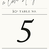 "A Storybook Wedding" - Table Numbers in Blush by Katy Shen - Detail