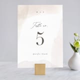 "Sloped" - Table Numbers in Ecru by Everett Paper Goods - Front