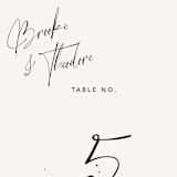 "Signature Style" - Table Numbers in Ink by Design Lotus - Detail