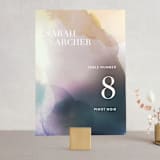 "Raptured" - Table Numbers in Amethyst by Design Lotus - Front