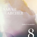 "Raptured" - Table Numbers in Amethyst by Design Lotus - Detail