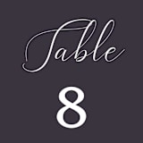 "Right Side" - Table Numbers in Blackberry by Susan Brown - Detail