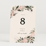 "Ivory Ring" - Table Numbers in Blush by Susan Moyal - Folded