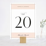 "Classical" - Table Numbers in Blush by Michelle Taylor - Front