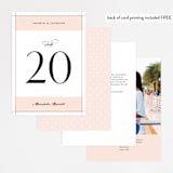 "Classical" - Table Numbers in Blush by Michelle Taylor - Back of Card Options