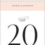 "Classical" - Table Numbers in Blush by Michelle Taylor - Detail