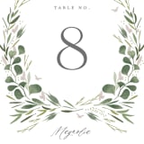 "garden path" - Table Numbers in Ivory by Kristie Kern - Detail