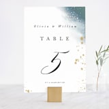 "Ethereal Dust" - Table Numbers in Topaz by Hannah Williams - Front