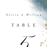 "Ethereal Dust" - Table Numbers in Topaz by Hannah Williams - Detail