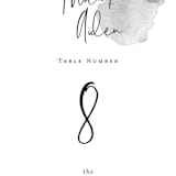 "Moxie" - Table Numbers in Ink by Design Lotus - Detail