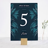 "Moonlit Garden" - Table Numbers in Twilight by GeekInk Design - Front