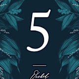 "Moonlit Garden" - Table Numbers in Twilight by GeekInk Design - Detail