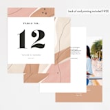 "Formation" - Table Numbers in Terracotta by Olivia Goree - Back of Card Options