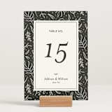 "As if a Dream" - Table Numbers in Cloud by Pine Street Creative - Displayed (stand not included)