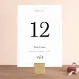 "Marlowe" - Table Numbers in Classy White by Kelly Schmidt - Front