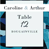 "Drops" - Table Numbers in Sea by Bethania Lima - Detail