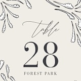 "FancySchmancy" - Table Numbers in Classic by Jen Owens - Detail