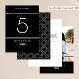 "Vesperum" - Table Numbers in Slate by GeekInk Design - Back of Card Options