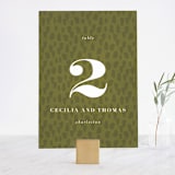 "romance in spring" - Table Numbers in Olive by Angela Marzuki - Front