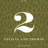 "romance in spring" - Table Numbers in Olive by Angela Marzuki - Detail