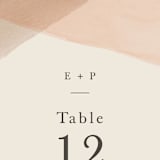 "Desert Wash" - Table Numbers in Peach by Amy Kross - Detail