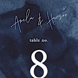 "Plain and Simple" - Table Numbers in Sapphire by Chris Griffith - Detail