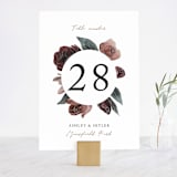 "floral corner" - Table Numbers in Marsala by Cass Loh - Front