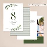 "Ensconce" - Table Numbers in Leaf by Kristie Kern - Back of Card Options