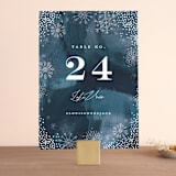 "Midnight Snowfall" - Table Numbers in Navy by Alethea and Ruth - Front
