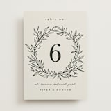 "leafy wreath" - Table Numbers in Cotton by Kate Ahn - Front
