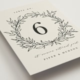 "leafy wreath" - Table Numbers in Cotton by Kate Ahn - Detail