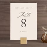 "Leafy Branch" - Table Numbers in Latte by Katherine Moynagh - Front