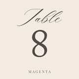 "Leafy Branch" - Table Numbers in Latte by Katherine Moynagh - Detail