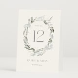 "Amorino" - Table Numbers in Sage by Petra Kern - Folded