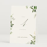 "Verdure" - Table Numbers in Garden by Leah Bisch - Folded